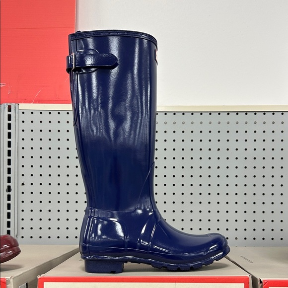 Hunter Women's Blue Rain Boots - Picture 1 of 5